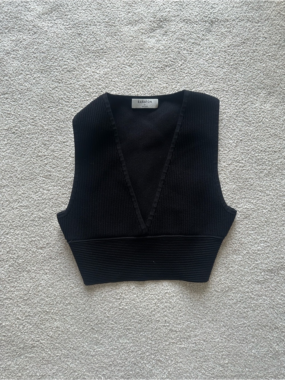 Aritzia Babaton Sculpt Knit V Neck Tank